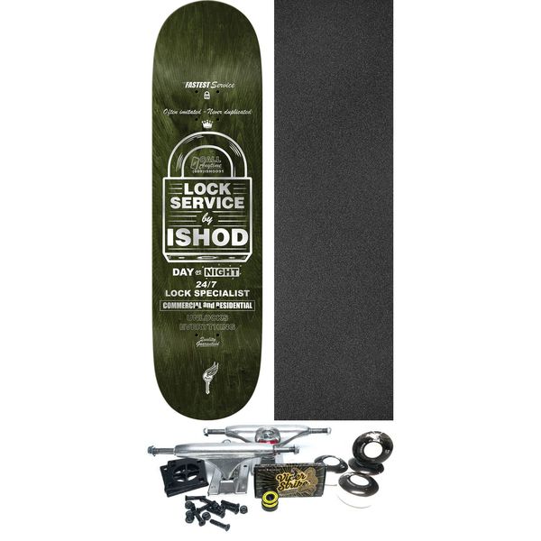 Real Skateboards On Lock Assorted Stains Skateboard Deck - 8.38" x 32.25" - Complete Skateboard Bundle